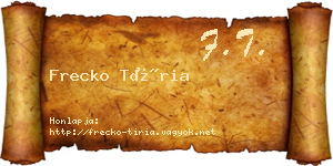 Frecko Tíria névjegykártya